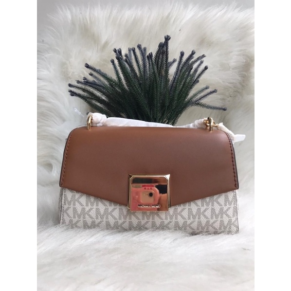 Michael Kors Signature Lita Small Crossbody Vanilla