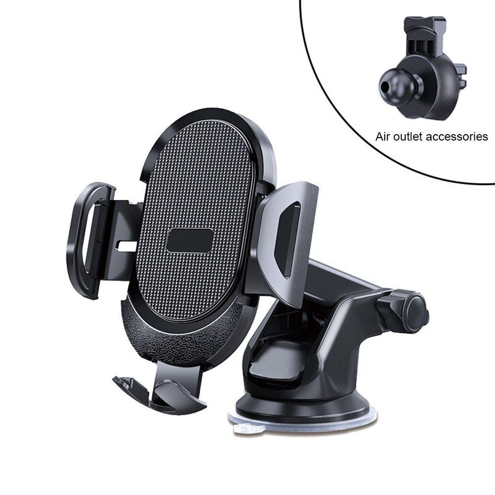 POPULAR Klip Penyangga Dudukan Ponsel Mobil Bracket Ponsel Otomatis Gravitasi Dua-Dalam-Satu