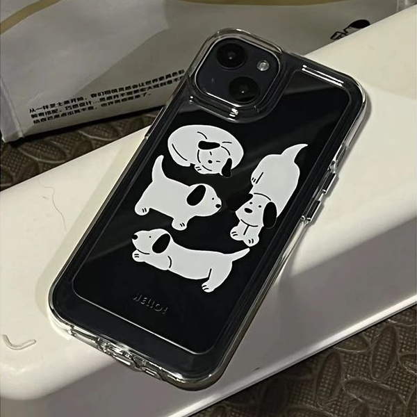 Soft Case Silikon TPU Transparan Motif Anjing Untuk IPhone 14 13 12 11 Pro XS Max XR X 8 7 6 6S Plus