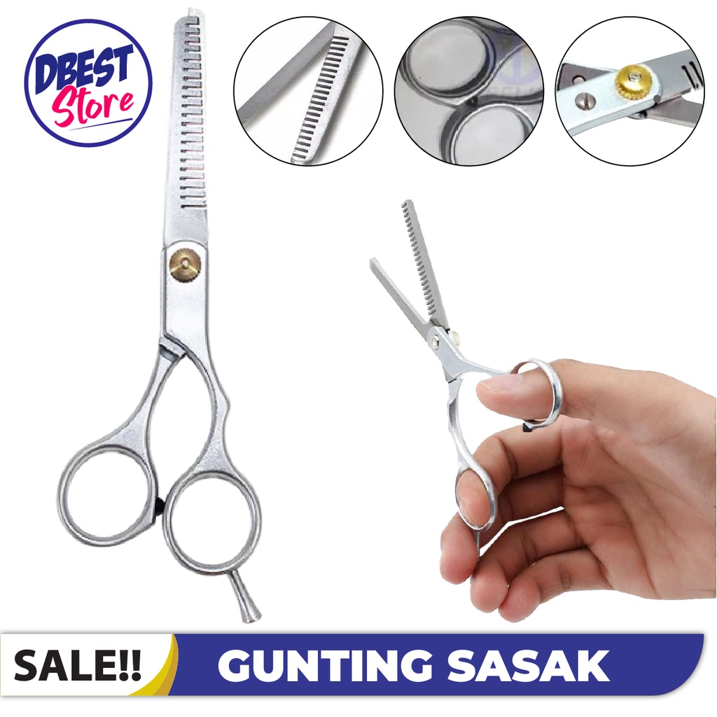 Gunting Rambut Sasak Stainless Steel Hairdressing Desain Gerig