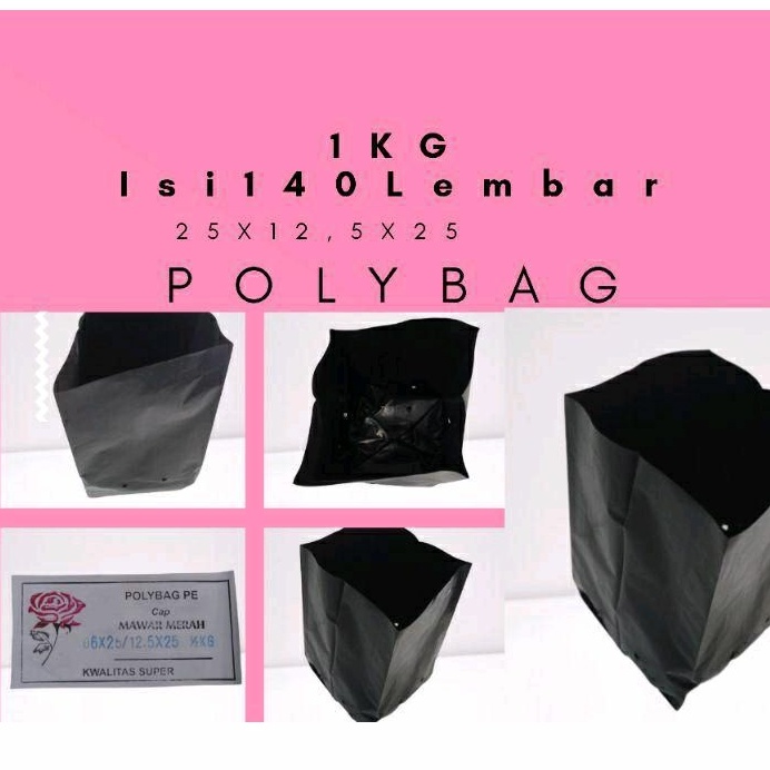 SAL POLYBAG Polibag 25x25 Polibek Semai Kantong Polibek Media Tanam Polybag Tanaman Plastik