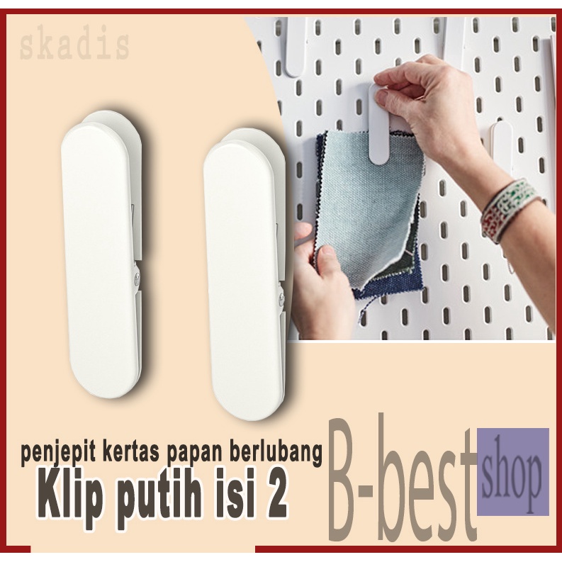 

Klip Penjepit Kertas Papan Berlubang / KLIP PENJEPIT ISI 2 Bh kelip papan pegboard