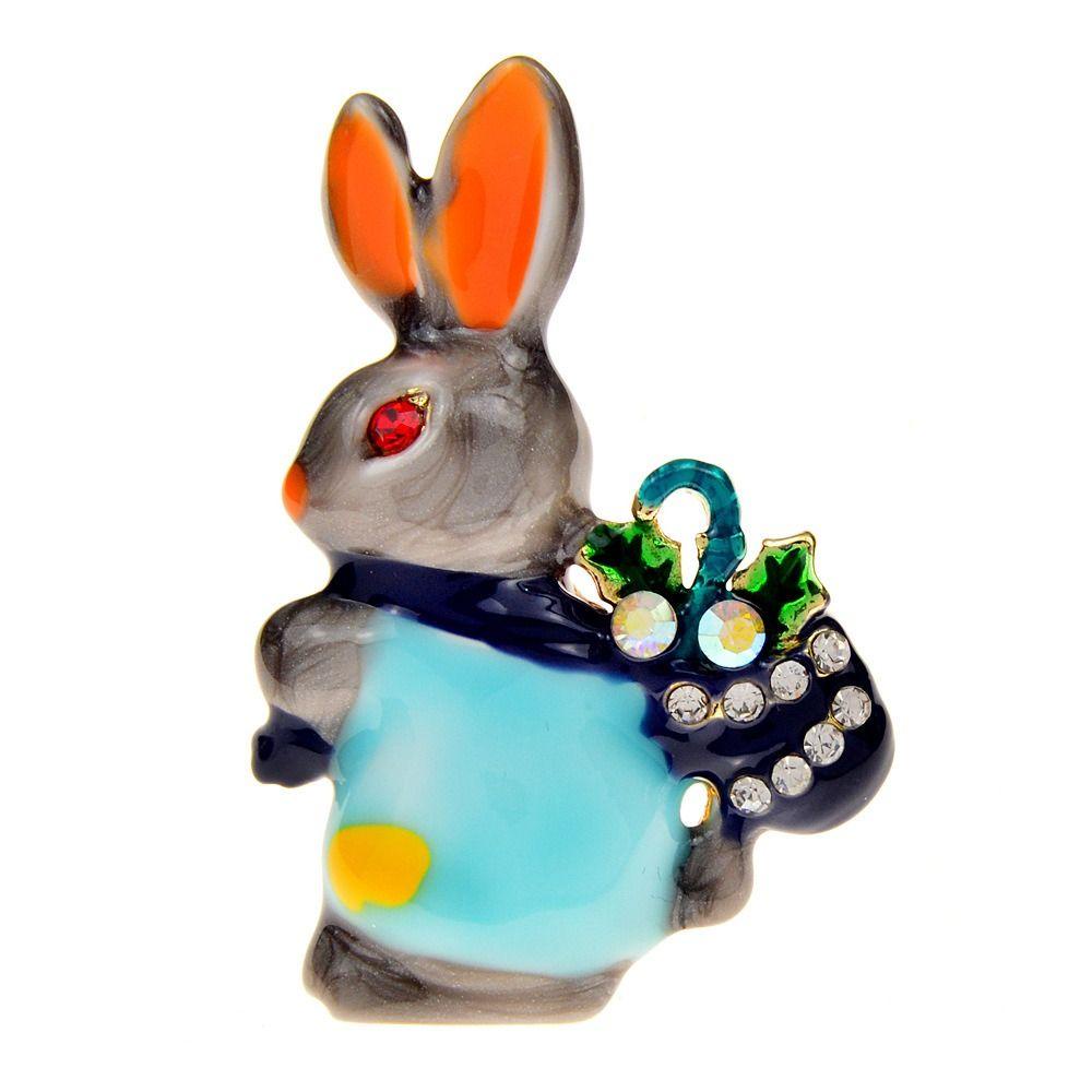 Agustina Wanita Bros Lucu Manis Kartun Sweater Aksesoris Niche Desain Jas Berlian Imitasi Paduan Aksesori Pakaian