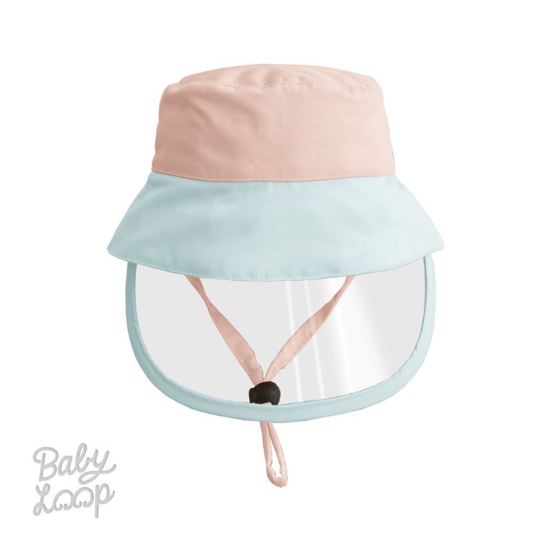 Babyloop Bucket Hat + Face Shield Baby &amp; Kids topi baby loop