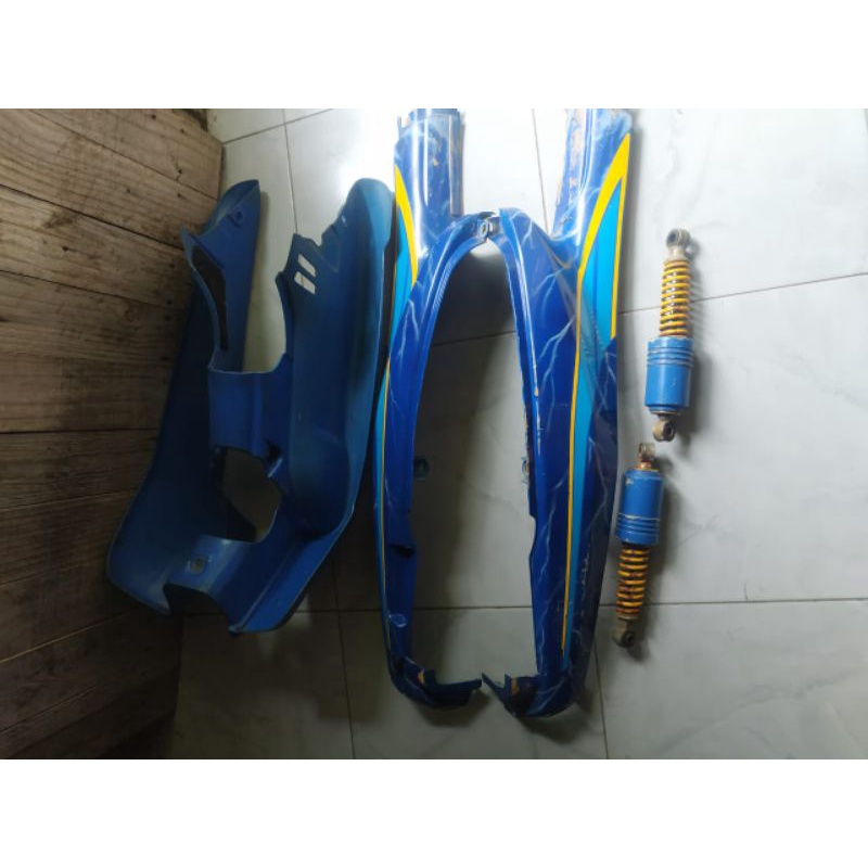 body yamaha alfa biru original
