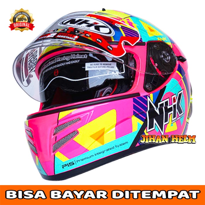Helm / Helm Dewasa Full Face / Helm NHK TERMINATOR PIGMENT PINK FLOU ORIGINAL