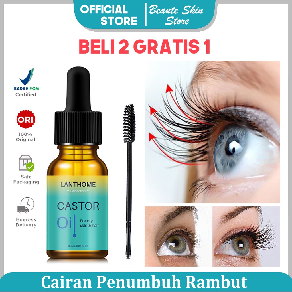 Lian Biquan Castor Oil Melembabkan akar rambut dengan lembut, memperbaiki rambut kusut, melembutkan alis, bulu mata, minyak rambut, meningkatkan pertumbuhan rambut