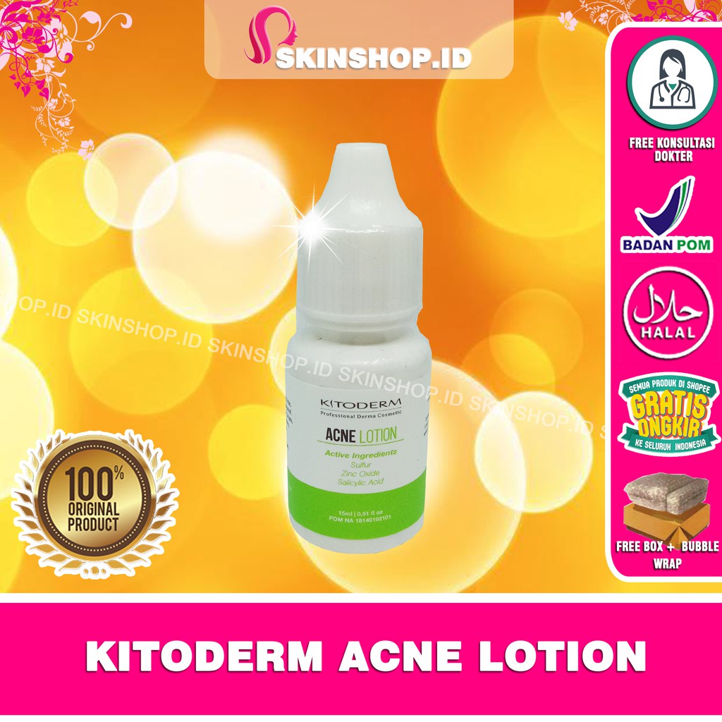 KITODERM ACNE LOTION 20ml Original / Lotion Pengering Jerawat BPOM Aman