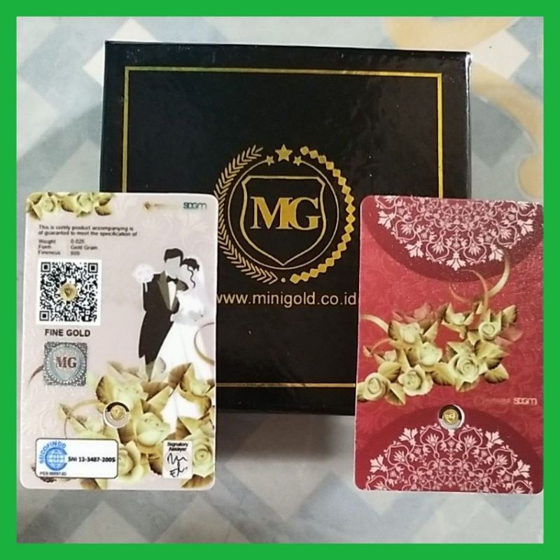 #ORIENTCOSMETIC# Emas Mini Gold 0.025 Gram Wedding gift Series Logam Mulia 24 karat