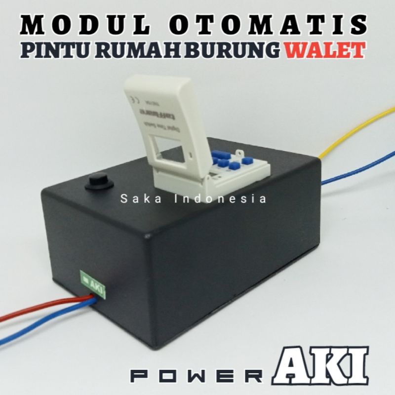 MODUL OTOMATIS buka tutup pintu rumah burung walet tenaga aki 12v