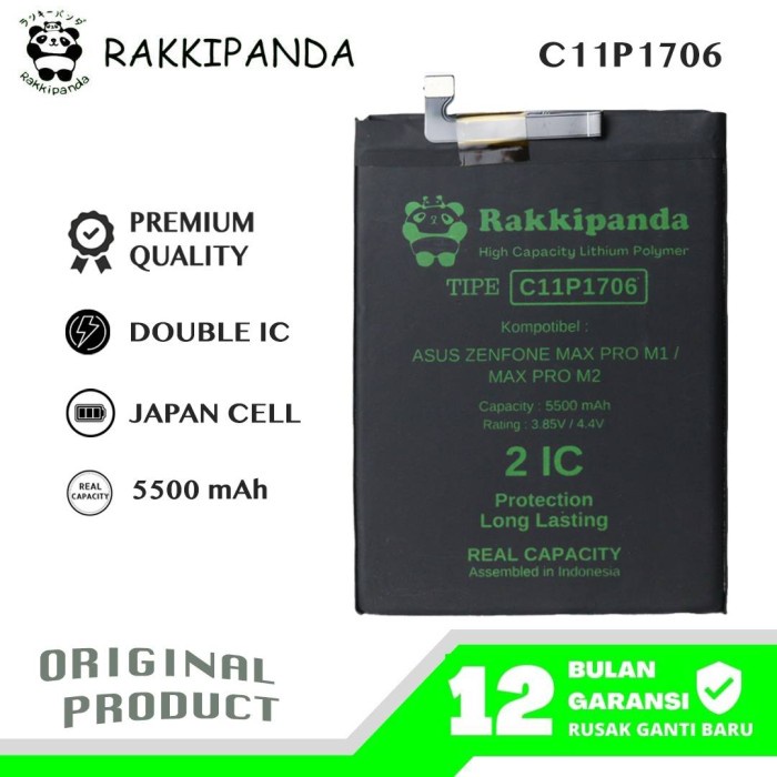 rakkipanda baterai c11p1706 for asus max pro m1 / asus max pro m2