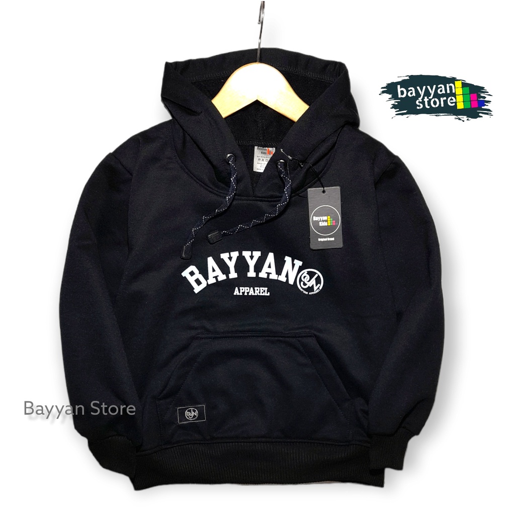 Bayyan Hoodie Anak Laki Laki Umur 1-12 Tahun Cotton Fleece Premium