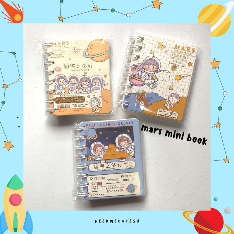 

mars mini book | Feedmecutesy | atk alat tulis lucu buku anak import