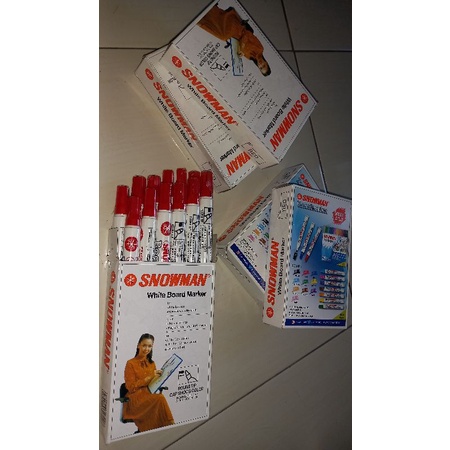 

☆Airensia07☆ SPIDOL SNOWMAN BOARDMAKER MERAH 1 BOX