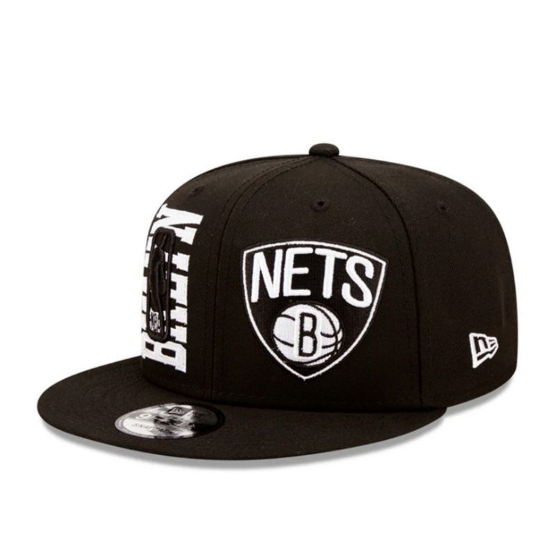 Topi New Era Cap Brooklyn Nets Draft 22 Black 9Fifty Snapback Original