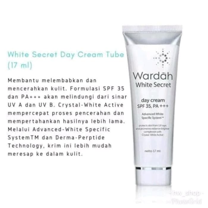 ★ BB ★Wardah Crystal Secret Day Cream SPF 35 PA+++ | White Secret Day Cream SPF 35 PA+++ - 30gr