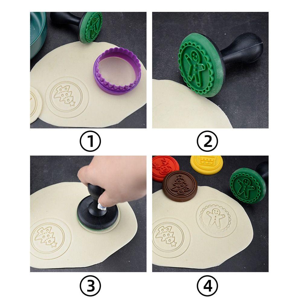 R-FLOWER Cetakan Biskuit Alat Kue 3D Cookie Cutter Cetakan Kue Cetakan Stempel Cookie Plastik