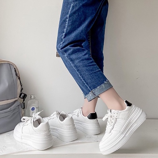 Sneaker Putih Perempuan Fashion Santai Sepatu Cewek Kasual Simpel Import Sneakers Casual Korean Look SP-218