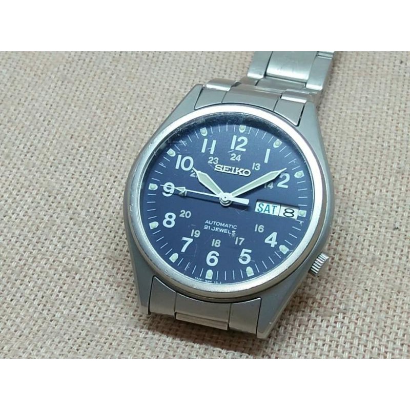 Seiko automatic snx429 k1 blue dial vintage ori arloji tua koleksi jam antik