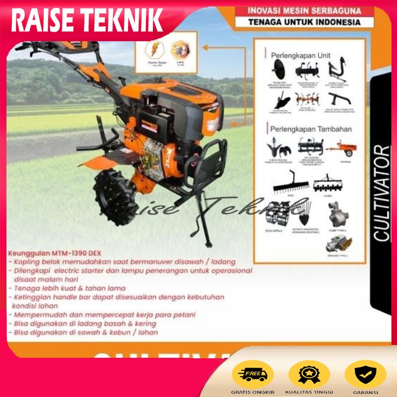 MESIN TRAKTOR SAWAH & LADANG DIESEL MATSUMOTO MTM 1390 DEX STATER
