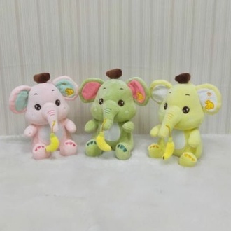 Boneka Gajah Pisang Size 8&quot;/26cm/boneka elephant/boneka animal/boneka anak lucu/