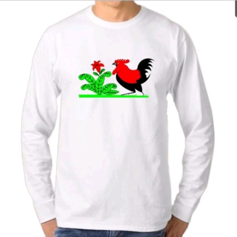 [BEST SELLER] Kaos Mangkok Ayam Jago lengan panjang Dewasa - Unisex  Combed 20s Sablon