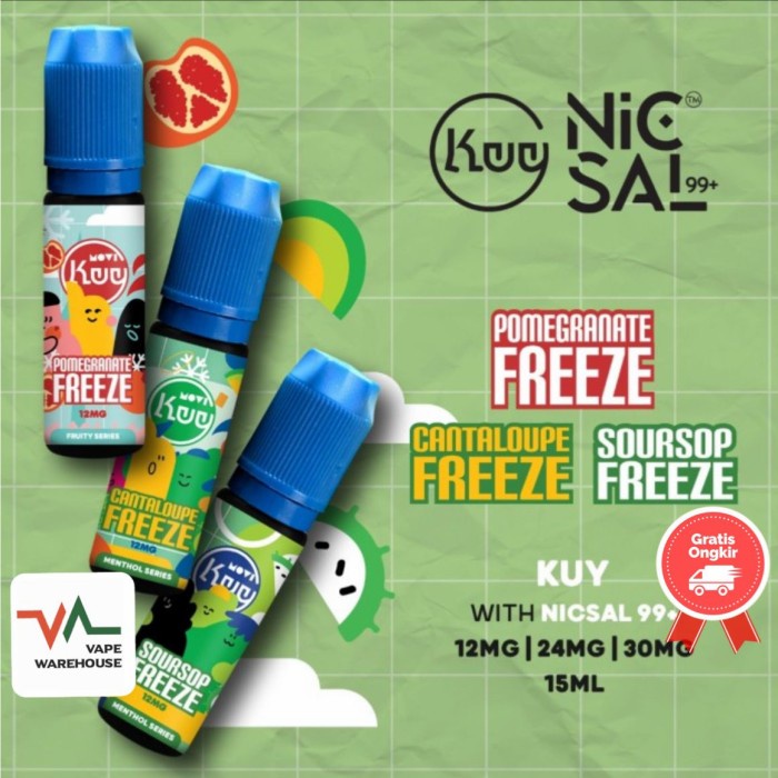 NEW - LIQUID KUY SOURSOP FREEZE NICSAL99+ 15ML  SALT MENTHOL