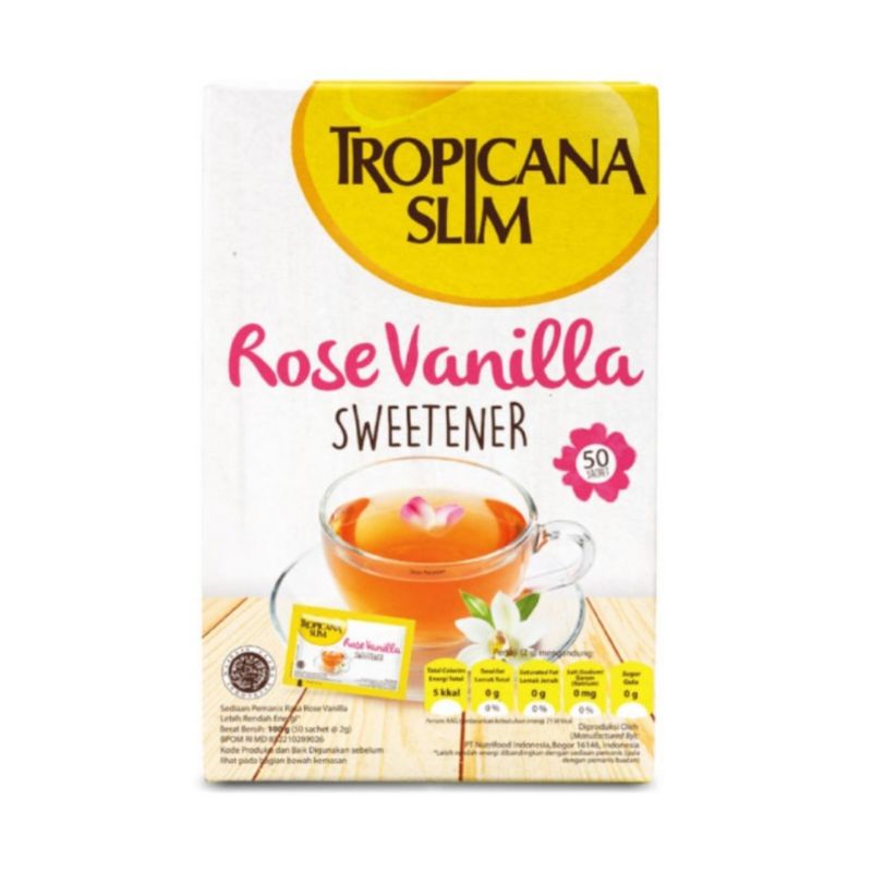 

Tropicana Slim Pemanis Rose Vanilla 2 gr x 50