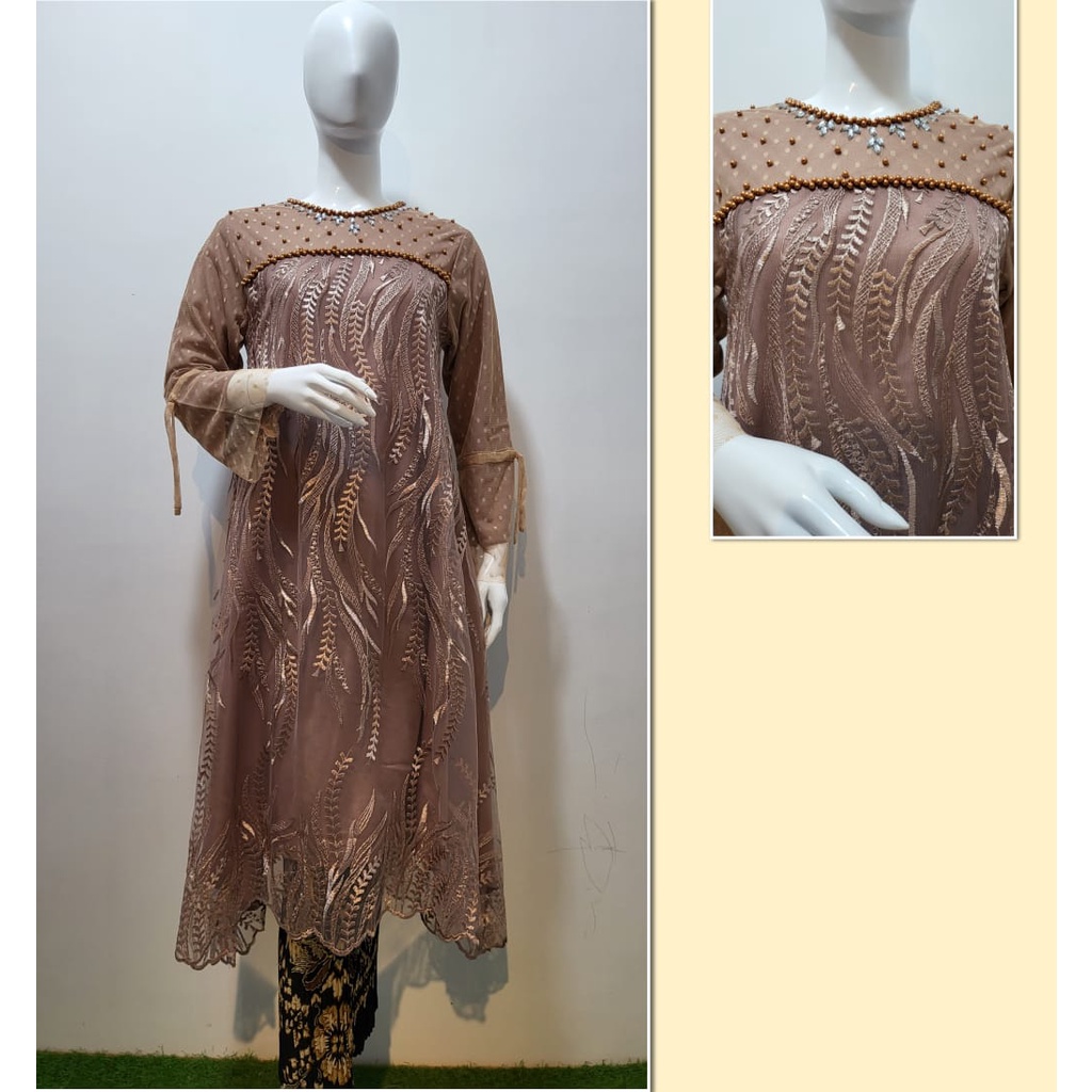 Permata Olshop / Kebaya Long Tunik Modern / Kebaya Kondangan / Kebaya Nikahan / Kebaya Kekinian / Kebaya Wisuda Modern / Kebaya Modern