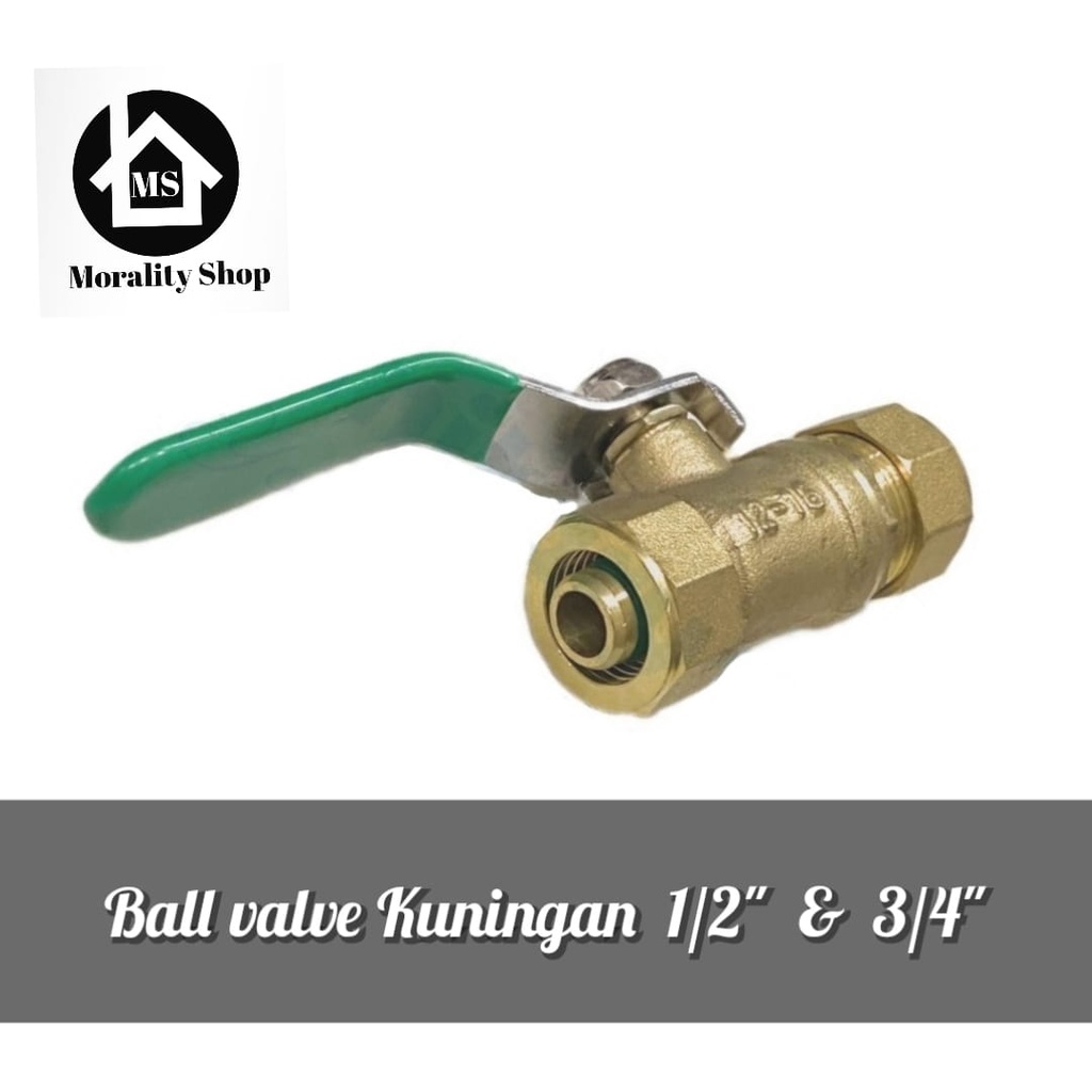 Stop Kran pipa air panas Kuningan 1/2 inch 3/4 inch Lj11 Lj12-Ball Valve Brass Ballvalve Water Heater 1/2&quot; 3/4&quot;