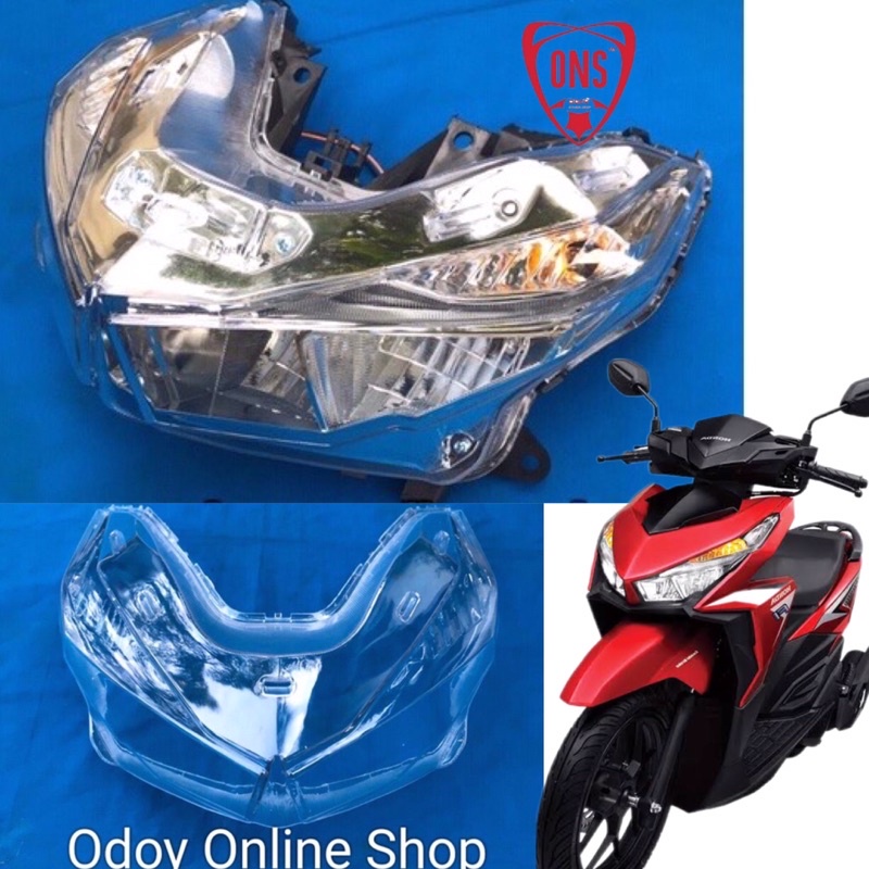 Reflektor Lampu depan Vario 125 150 fi led esp 2015 2016 2017 2018 non Original