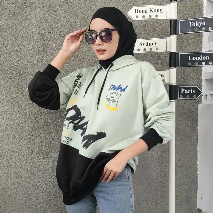 Daam BipBop Hoodie Atasan Pria Wanita Casual Style Fleece