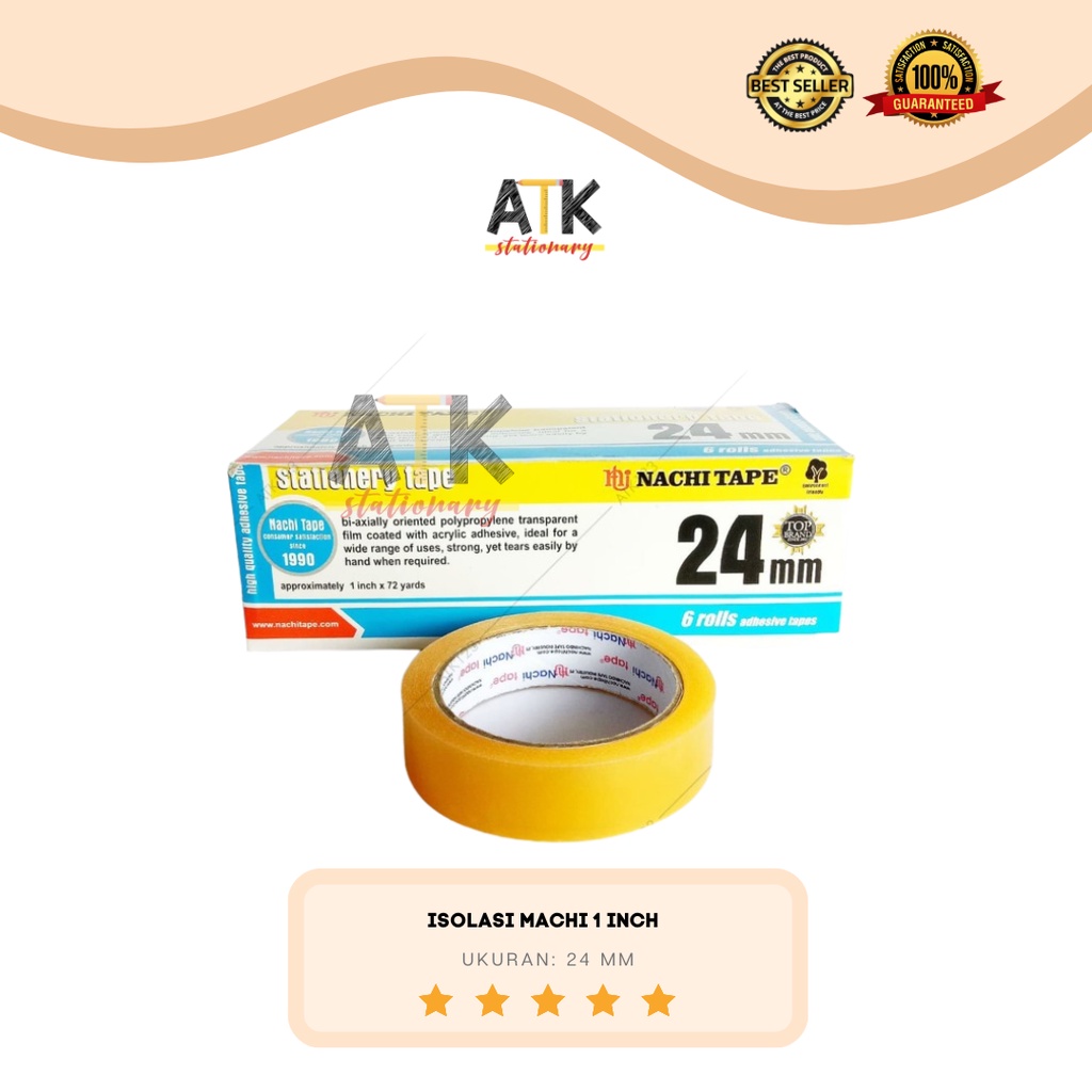 

Isolasi Nachi Tape 24 mm 1 inch atk