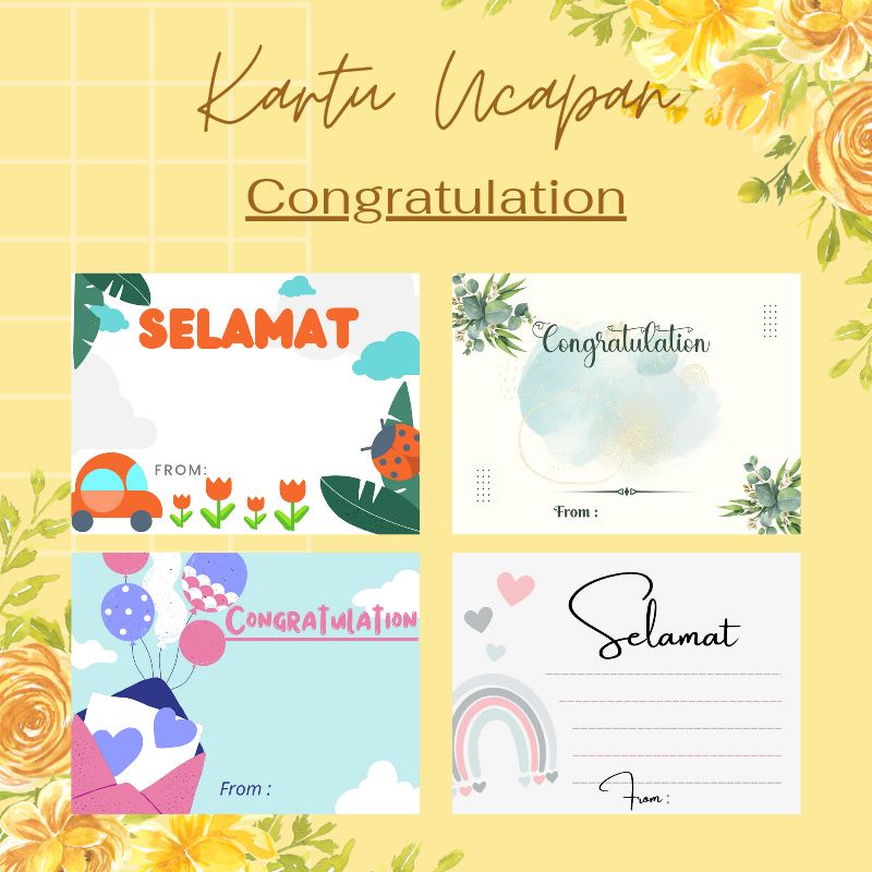 Kartu Ucapan Gift Card Congratulation Tambahan Packing