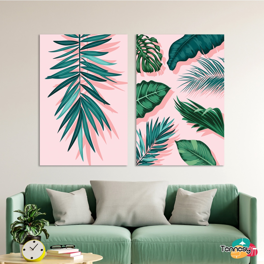 TENNESY HIASAN DINDING ABSTRAK DAUN 20x30CM  WALL DECOR PAJANGAN KAYU POSTER DEKORASI DINDING KAMAR RUMAH