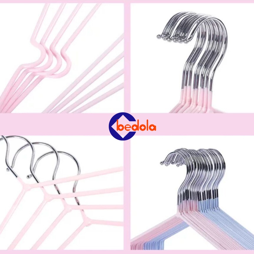 Bedola Hanger baju gantungan baju  anti karat hanger pakaian dewasa 10 pcs