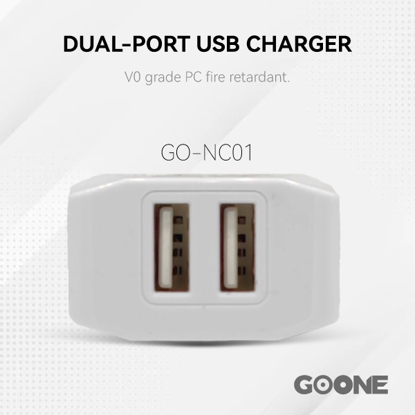 GOONE Kepala Charger USB Single Port Dual Port 10W
