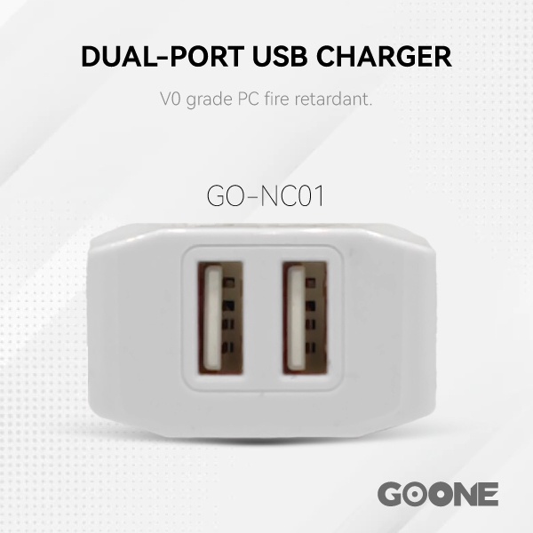 GOONE Kepala Charger USB Single Port Dual Port 10W