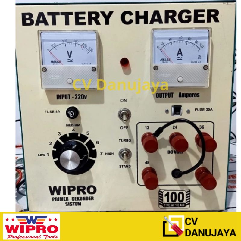 Jual BATTERY CHARGER ACCU 100A WIPRO WP 100AHR Ces Cas Aki Motor Mobil