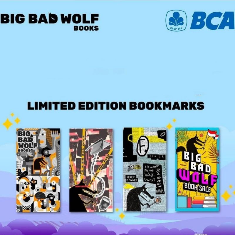 

BIG BAD WOLF AESTHETIC BOOKMARKS - PEMBATAS BUKU BBW EXCLUSIVE LIMITED EDITION