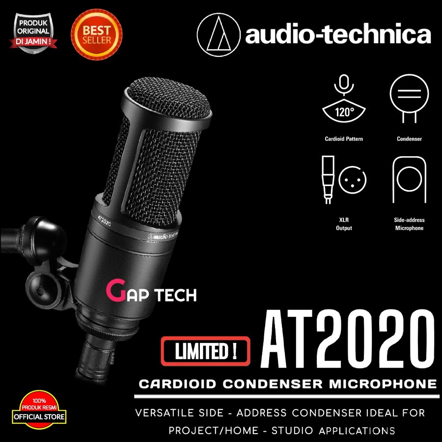 Audio Technica AT2020 / AT 2020 CARDIOID CONDENSER MICROPHONE