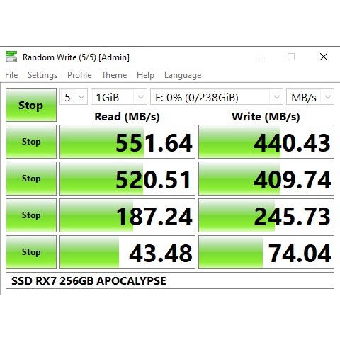 SSD RX7 256GB GARANSI RESMI 3 TAHUN