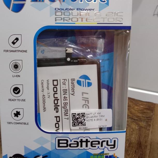 BATRE DOUBLE POWER REDMI 7 / NOTE 8 BN46