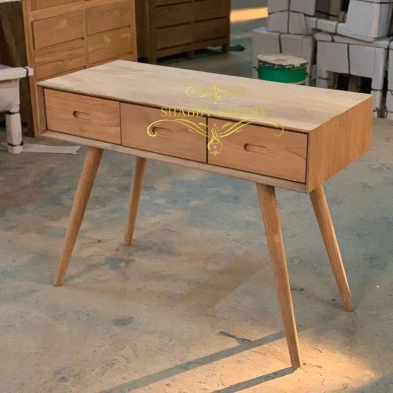 Jual Meja Konsul Retro Minimalis Kayu Jati, Meja Konsol Jati Minimalis