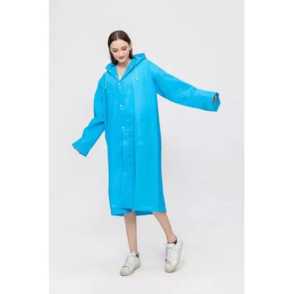 OBRALL!!! Jas Hujan TERUSAN EVA / Raincoat Mantel Dewasa Semi Transparan Polos / Raincoat Random