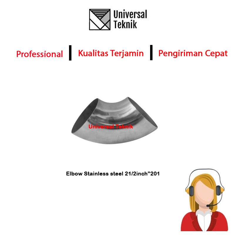Elbow stainless Steel 2,5 inch   (201)  21/2 inchsambungan pipa