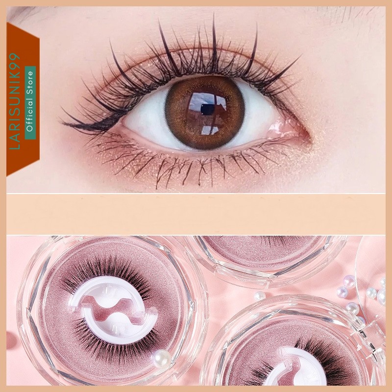 Bulu Mata Palsu 3D Magnetic FREE PENJEPIT Korea Natural Cantik Super Import Tinggal Tempel Tanpa Lem Bulu Mata Artis Terbaru Magic Eyelash Fake Anti Badai Original Termurah