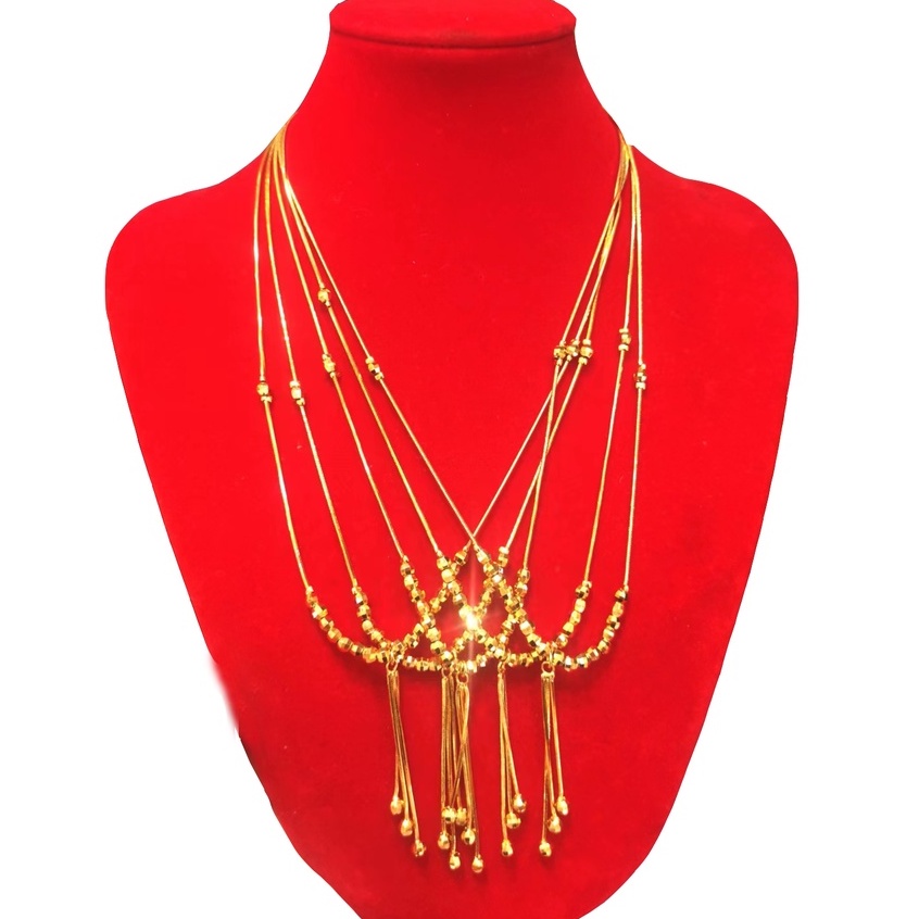 Kalung Xuping Biji Bola Lapis Emas Perhiasan Fashion W32/33 (Pgnjang 60-70cm)