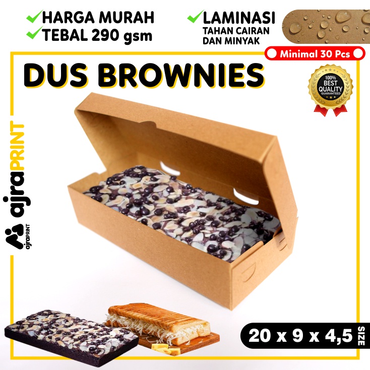Dus Brownies tempat penyimpanan makanan paper wadah tray penyimpanan makanan kotak penyimpanan makan