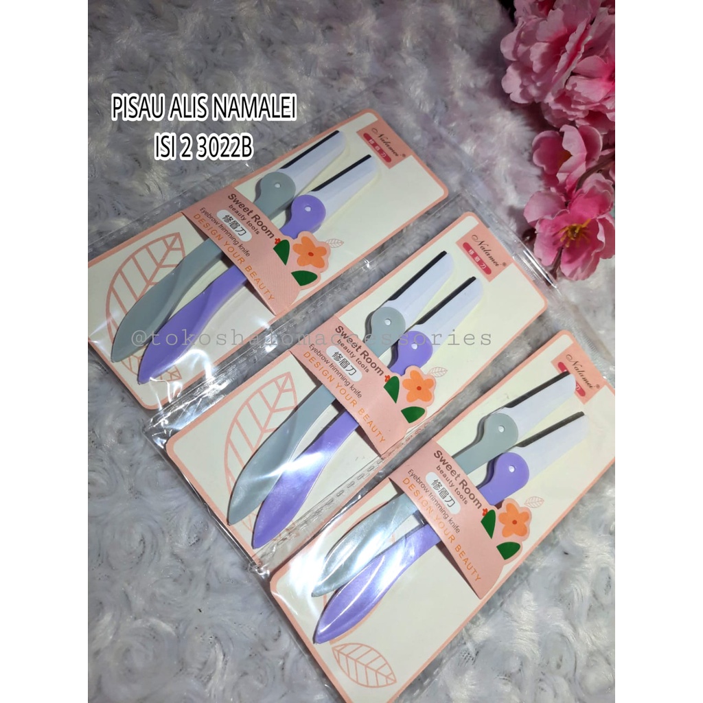Pisau Alis Nalamei Cukuran Alis Eyebrow Kit Pisau Cukur Isi 2